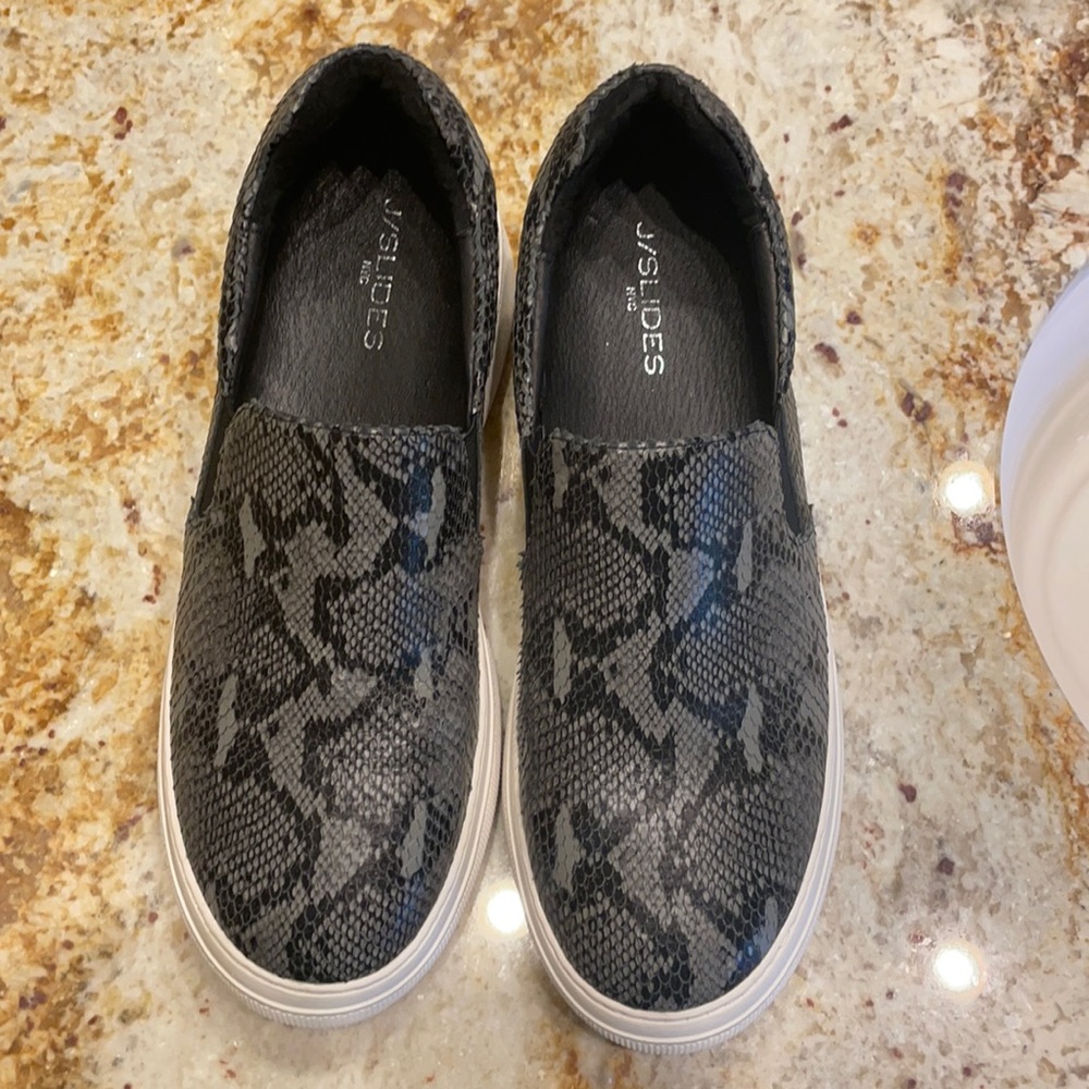 Faux Snake Skin JSlides Slip on Tennis Shoe